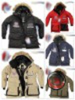 big fur!!canada goose jacket, expedition parka, wi
