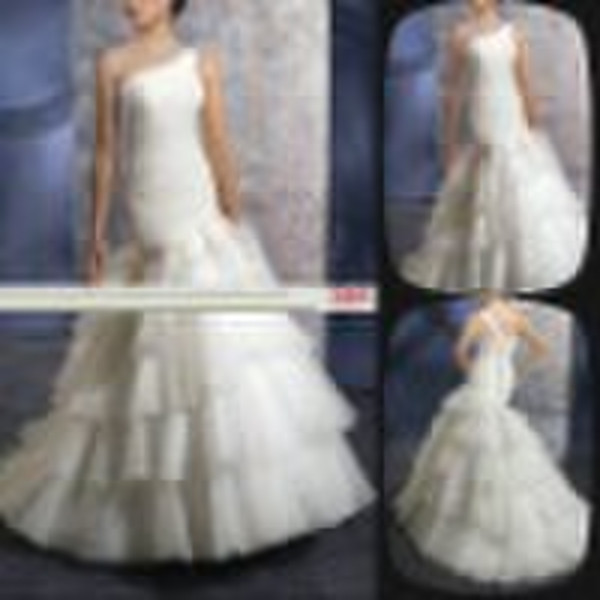 WD287 Mermaid One shoulder Bridal Dress