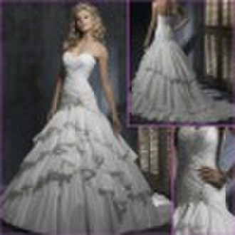 Stunning Satin Beaded Wedding Dress 1210