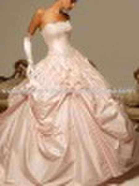 2010 popular style sleeveless taffeta custom weddi