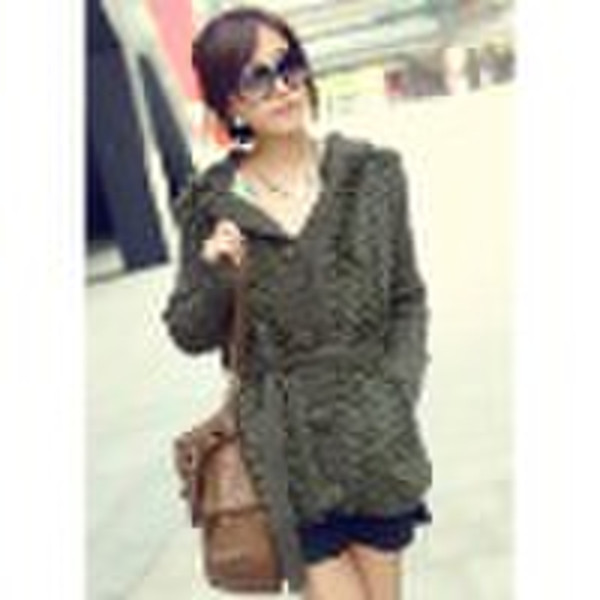 Knitted fur coat