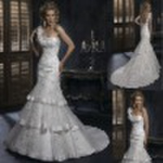 Super deal one-shoulder bridal wedding dress/brida