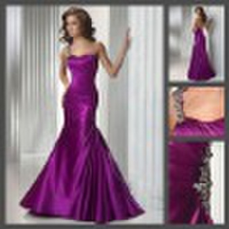 New arrival taffeta beaded evening dress/evening g