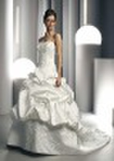 newest popular noble strapless wedding dress-hs080