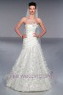 new style A-line strapless wedding dress