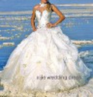 modern design ball shape wedding gown