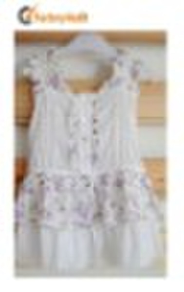 Kinderkleidungsbaumwollmädchen-Kleid 100% für Sommer