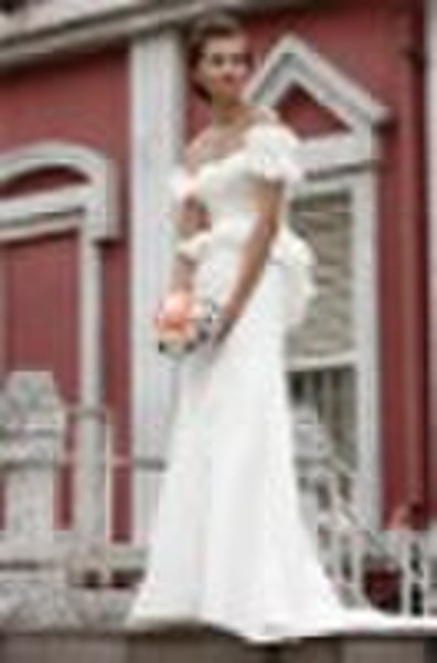 Mermaid strapless satin sweetheart beading wedding