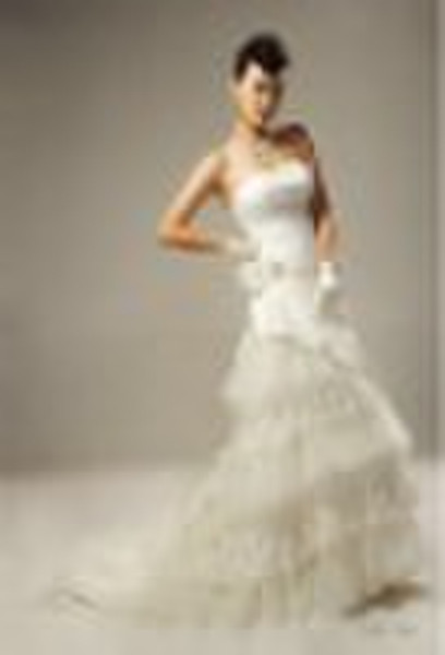 2010 new style high quolity organdie wedding dress