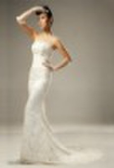 mermaid chapel train wedding dress,good price!