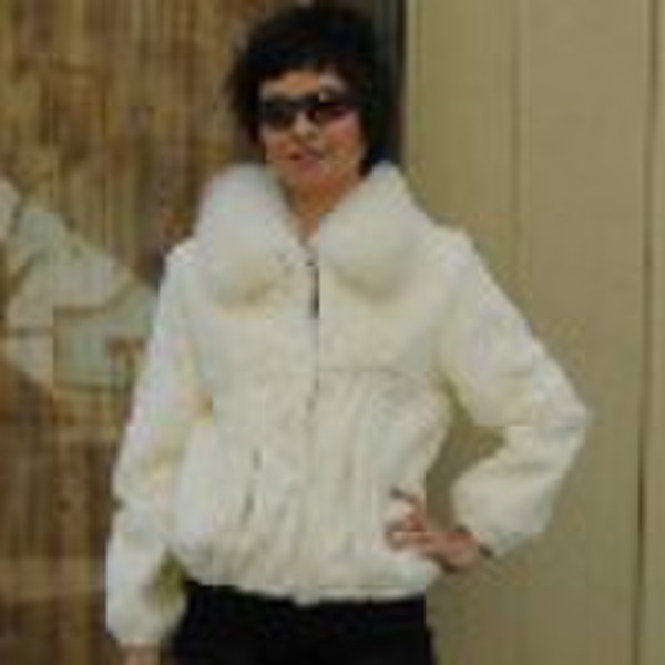 Ladies' sheared rabbit fur jacket (TQ-19)  wit