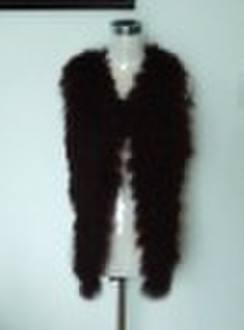 Ladies' raccoon fur vest (T78)