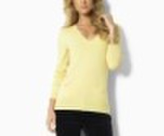women's v-neck cashmere sweater