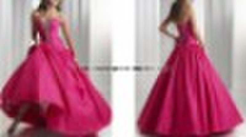 Taffeta Strapless Empire Rouched Bodice with Foor