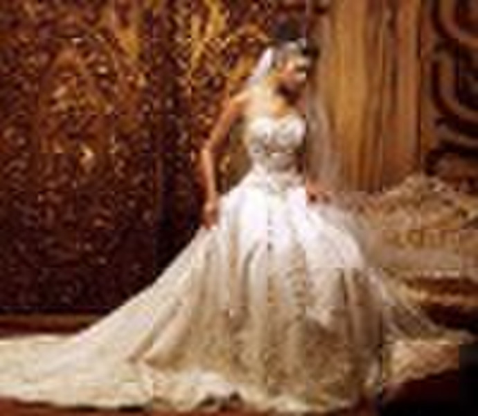 perfect Embroidery Cathedral Wedding Dress