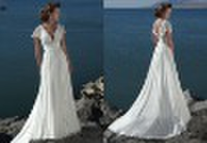 Informal Chiffon Beach Wedding Dress