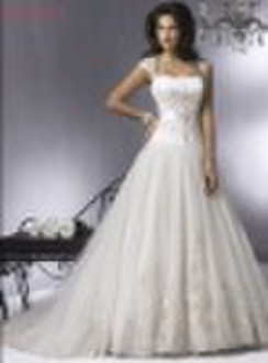 New style sleeveless elegant chiffion wedding gown