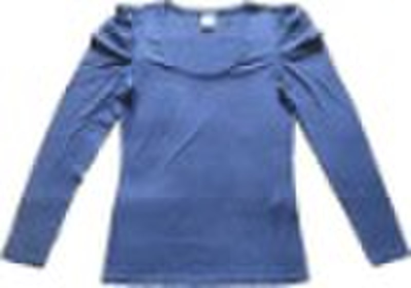 96% viscose 4% elastane women's long sleeve t-