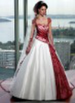 a line chapel train ivory bridal wedding dress