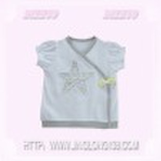 summer shirt with snap fastener baby clothes c002