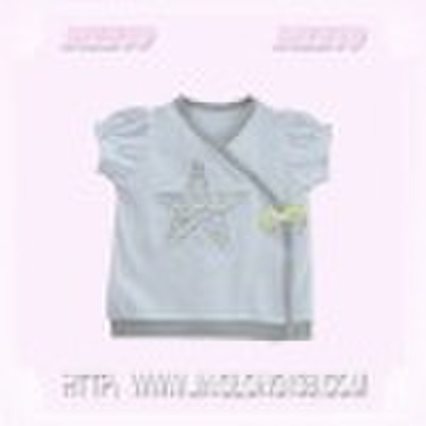 summer shirt with snap fastener baby clothes c002
