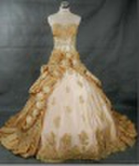 2010 new fashion wedding gown(sleeveless)