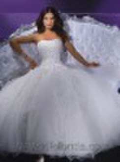 Strapless and embroidered white organza stylish we