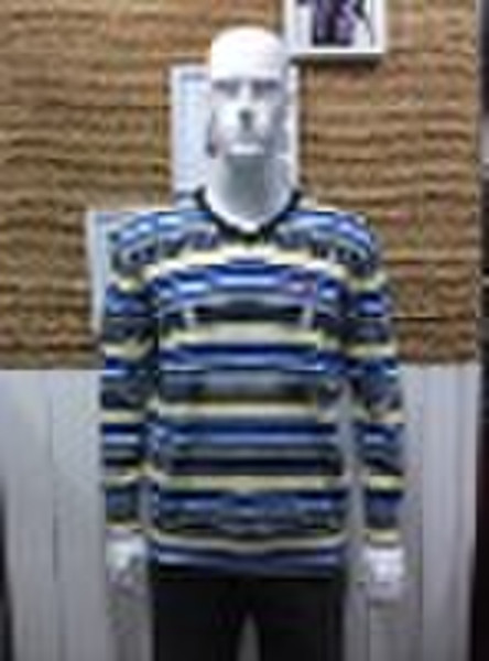 Men's V-collar long sleeve sweater
