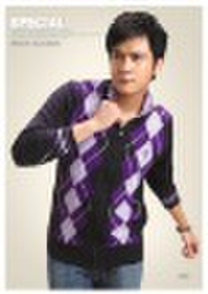 Men's stand-up collar long sleeve sweater