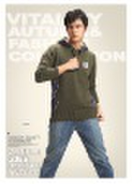 Men's hood long sleeve sweater