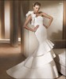 2011 new style white satin exquisite handmade flow