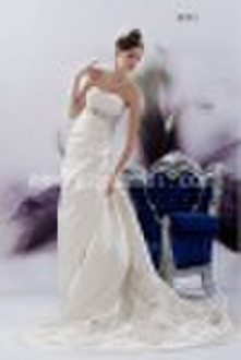 Wedding dress and evening dress empire waist ruche