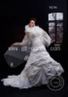 Fashion wedding dress beaded lace appliqued