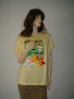 lady cotton fashion printed T shirt