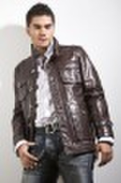 Men's classic Genuine Leather coat