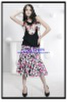 fashion printed elastic cotton women garment