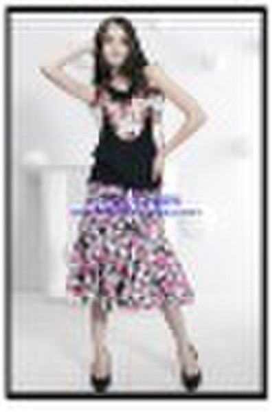 fashion printed elastic cotton women garment