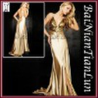 hot sale wild gold prom dress