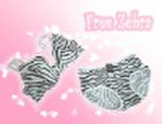 Young Ladies Zebra-Streifen Bra Kurze Set 807 #