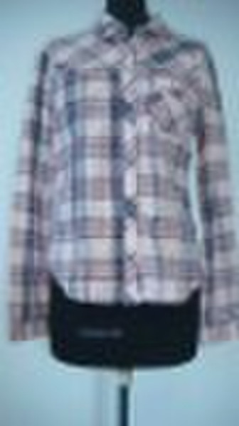 plaid blouse , ladies' blouse , fashion blouse