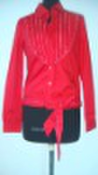 red blouse ,cotton  blouse ,leisure blouse