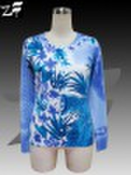 Women's fashion printed cardigan sweater