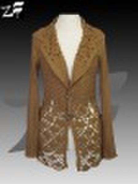 Ladies' fashion crocheted cardigan