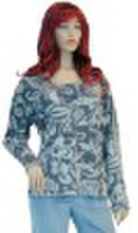 Ladies' Printed  Knitted Sweater