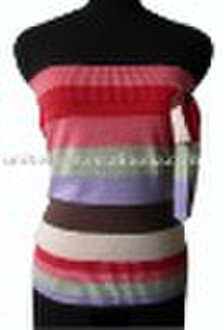 Ladies' stripe cotton blouse (UB8199)