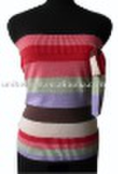 Ladies' stripe cotton blouse (UB8199)