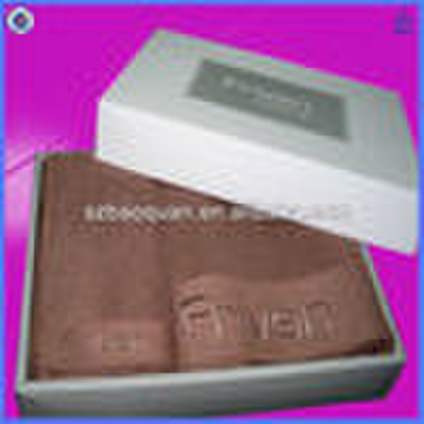 box packed solid color cotton towel