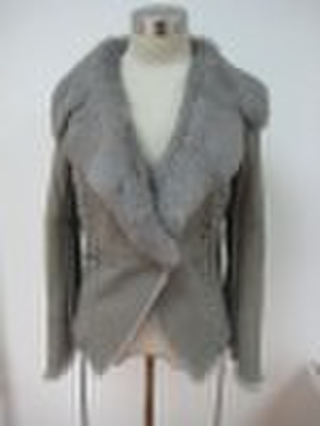 rabbit fur coat/double face
