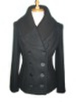 Ladies black wool coat