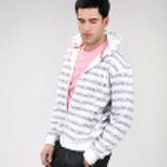 Men's polyester casual jacket with hood